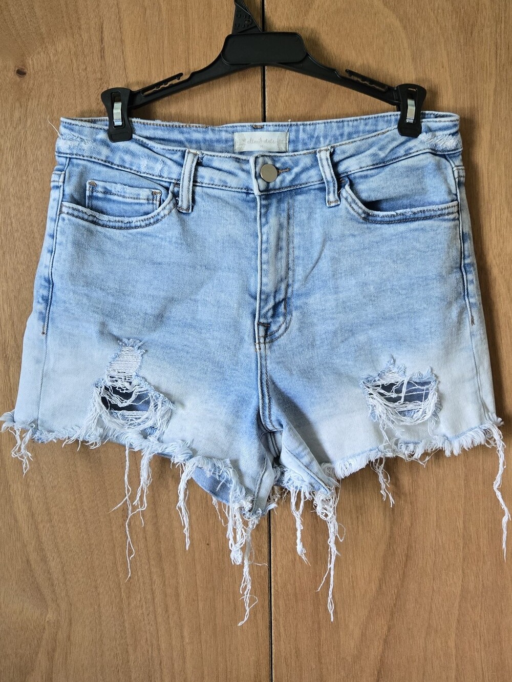 Light Blue Distressed Denim Women’s Shorts
